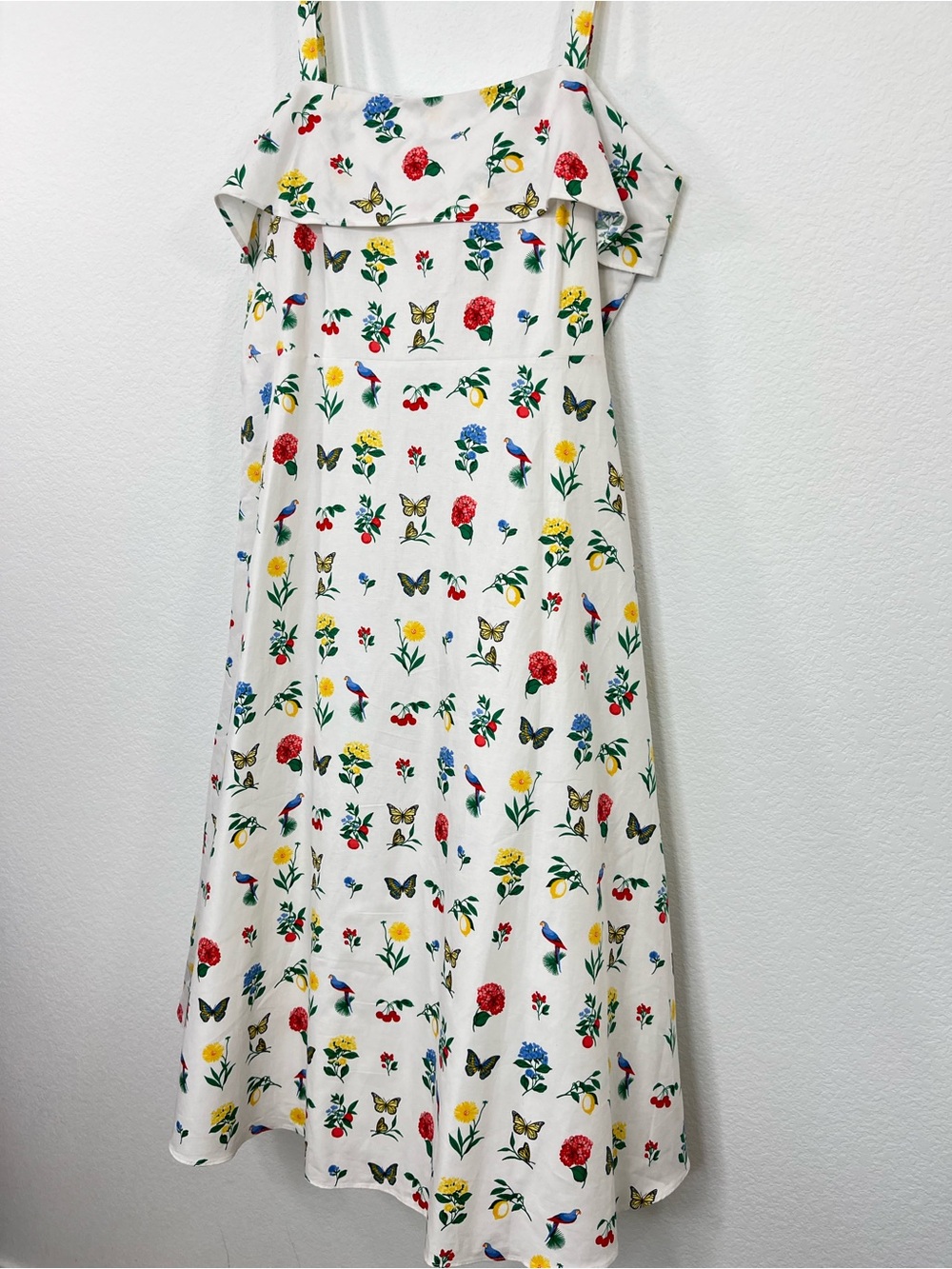 Ann Taylor NWT Buttefly Floral Print Midi‎ Dress size 14 - Picture 3 of 12
